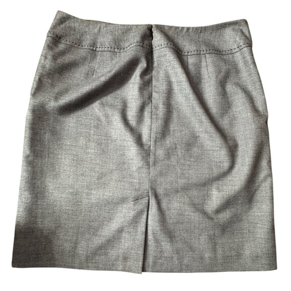 Ann Taylor‎ Gray Skirt Size 10 Classic Preppy Basic Secretary Office Work Luxury - Picture 2 of 5